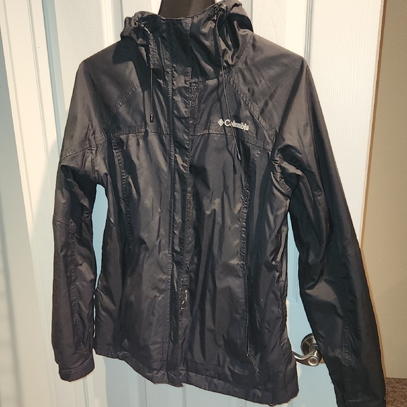 Columbia Jackets & Blazers - Columbia Charcoal Hooded Rain Jacket